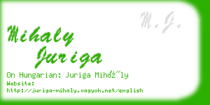 mihaly juriga business card